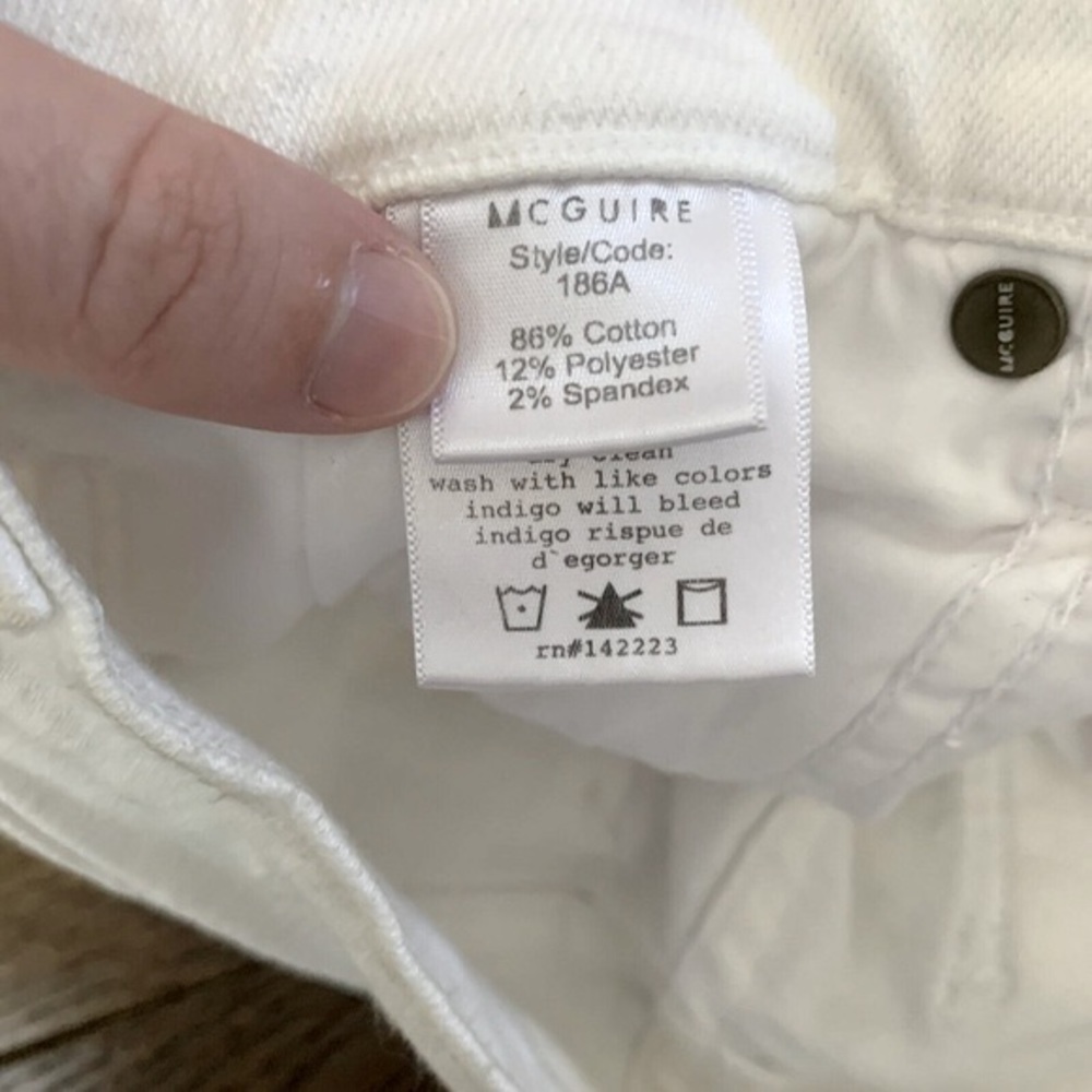 McGuire White Crop Valletta High Rise Shorts - Picture 13 of 14
